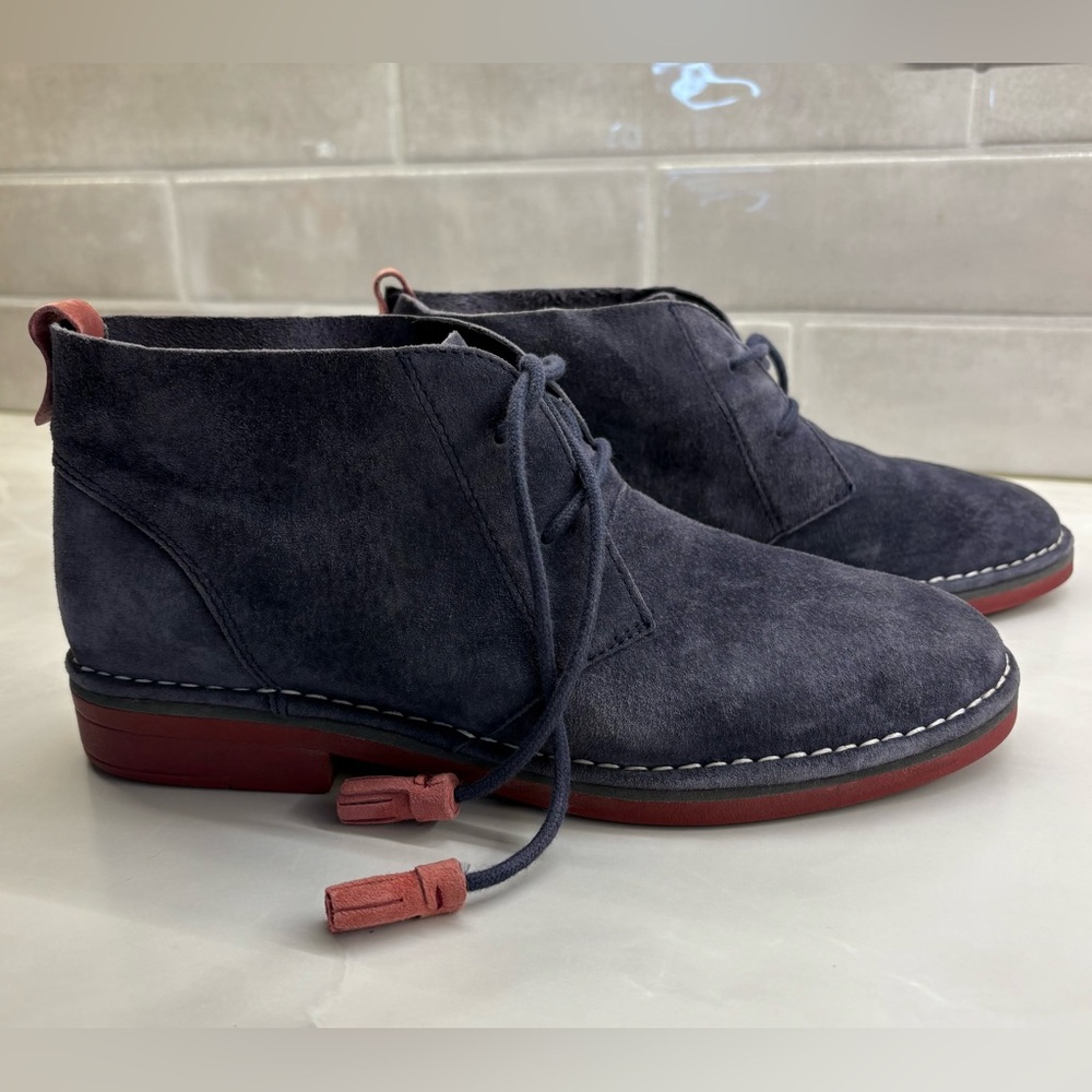 Hush Puppies Lyra Suede Chukka Boots Blue Gray Cyra Catelyn Women's 9.5